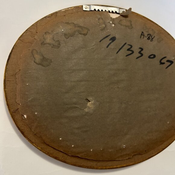 Vintage Gold Framed Oval Needlepoint Flowers Florals Bouquet Cottagecore country - Picture 12 of 13